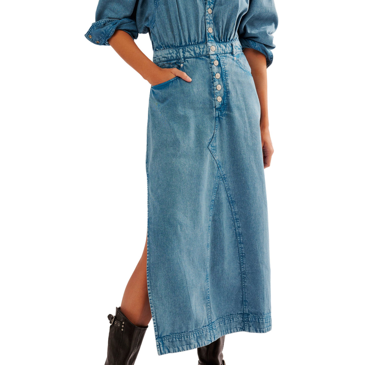 Mad Love Denim Midi Dress // Free People *XS-XL* | Women's Clothing | Personify Personify Shop Mad Love Denim Midi Dress // Free People *XS-XL* | Women's Clothing | Personify Personify Shop