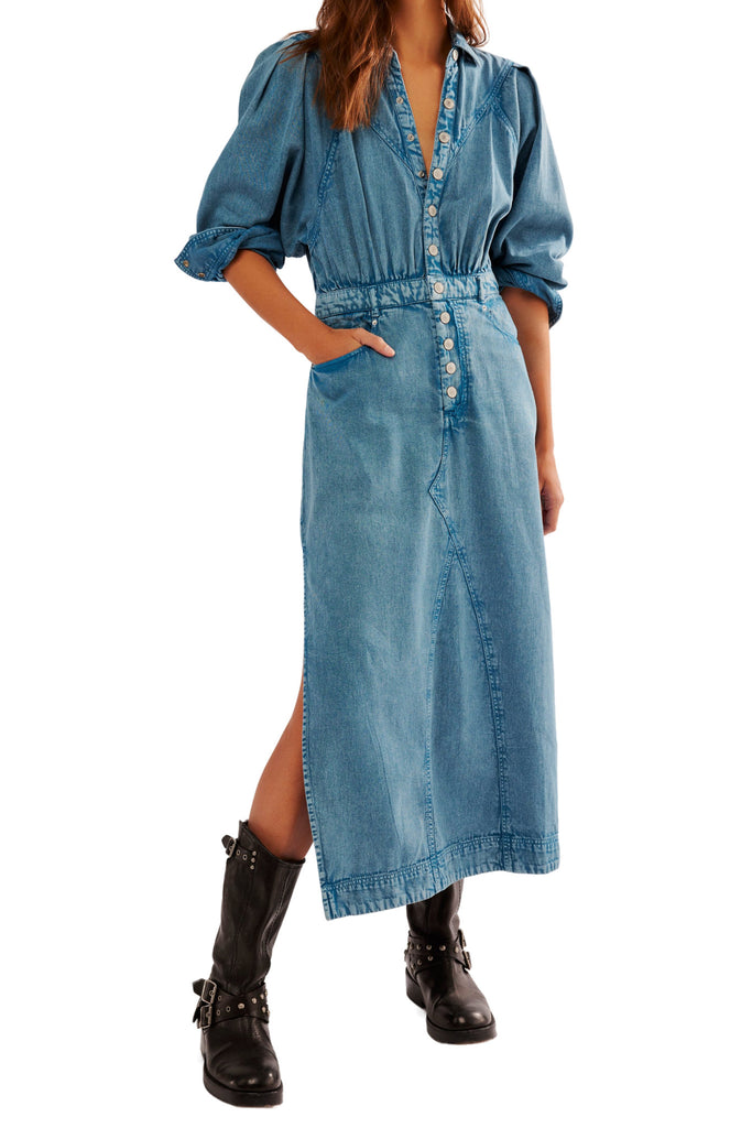 Mad Love Denim Midi Dress // Free People *XS-XL* | Women's Clothing | Personify Personify Shop Mad Love Denim Midi Dress // Free People *XS-XL* | Women's Clothing | Personify Personify Shop