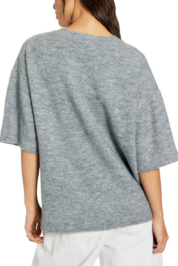 free people staple sweater tee in classic heather grey. 