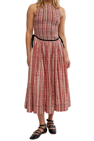 Nightingale Plaid Midi Dress // Free People *XS-L*
