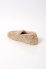 free people fuzzy slippers with a loafer shape and rhinestone detailing
