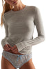 Heather Grey So Soft Seamless Modal Long Sleeve  from free people 