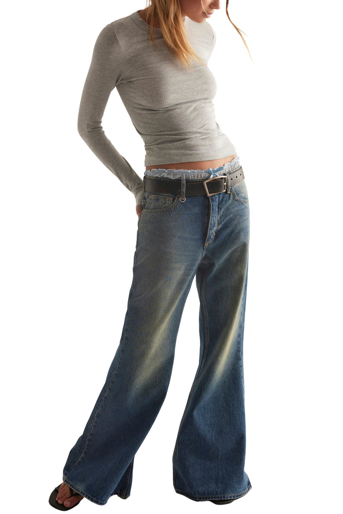 Heather Grey So Soft Seamless Modal Long Sleeve  from free people 