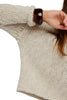 free people lightweight cotton sweater with dropped shoulders and a rolled neckline