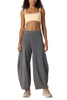 free people washed black sweatpants with a wide, ballooned leg