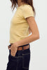 free people essential tee in warm mustard yellow. 