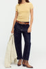 free people essential tee in warm mustard yellow. 