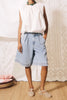 baggy bermuda shorts in a light blue denim wash. frnch