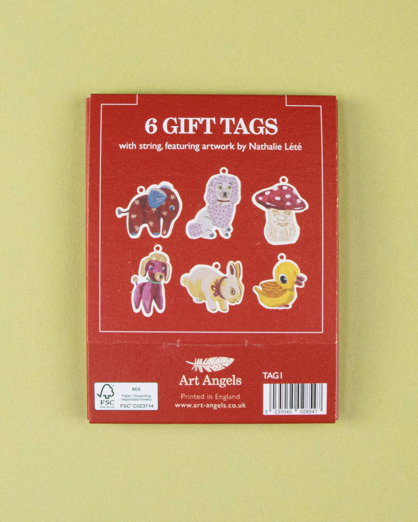 printed gift tag set, plushies by nathalie lete