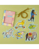 printed gift tag set, tin toys by emily sutton