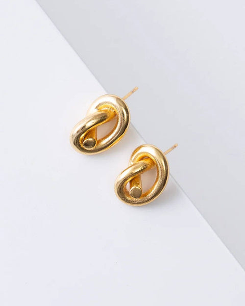 gold knot studs 