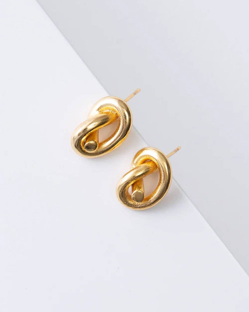 gold knot studs 