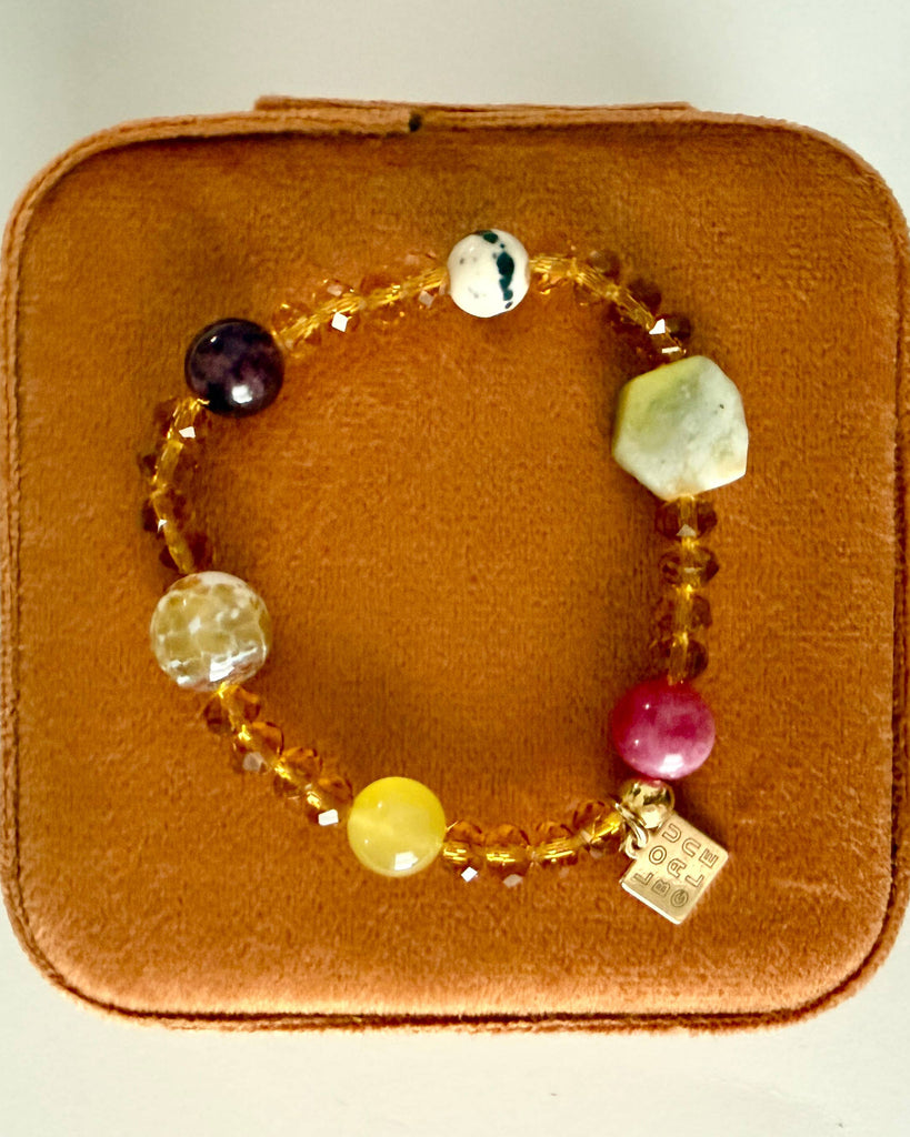 Gold Rush Mixed Gem Stacker bracelet