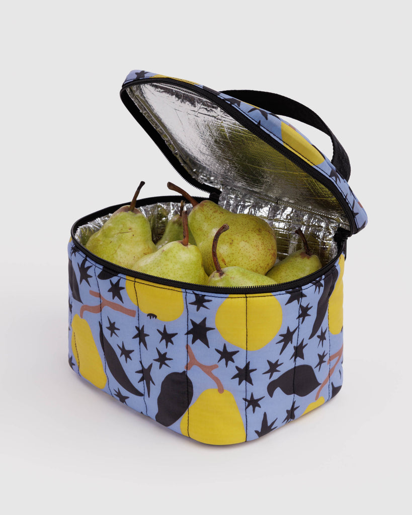 golden pears puffy lunch bag from baggu