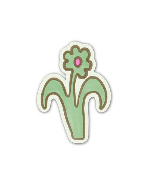 Green Flower Sticker