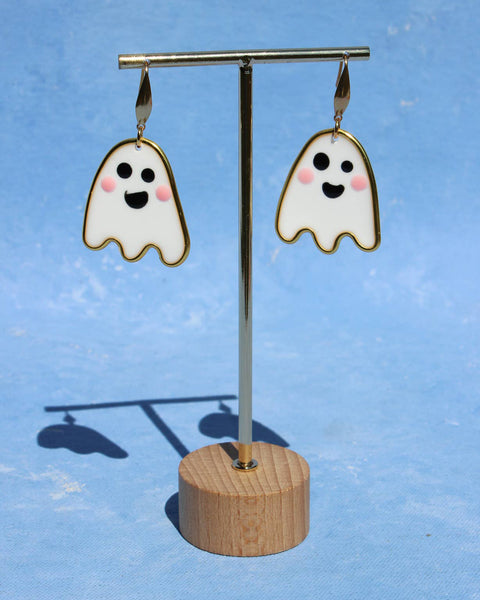 resin ghost earrings