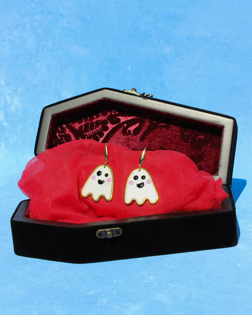 resin ghost earrings