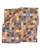 printed bandana with a colorful quilt-inspired design 