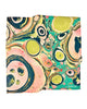 printed bandana with a colorful marbled design 