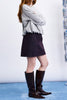 elevated long sleeve top in classic heather grey