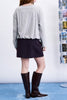 elevated long sleeve top in classic heather grey
