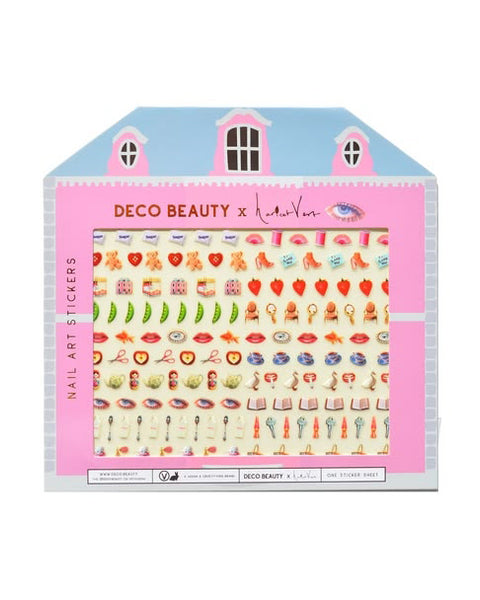 set of whimsical nail stickers