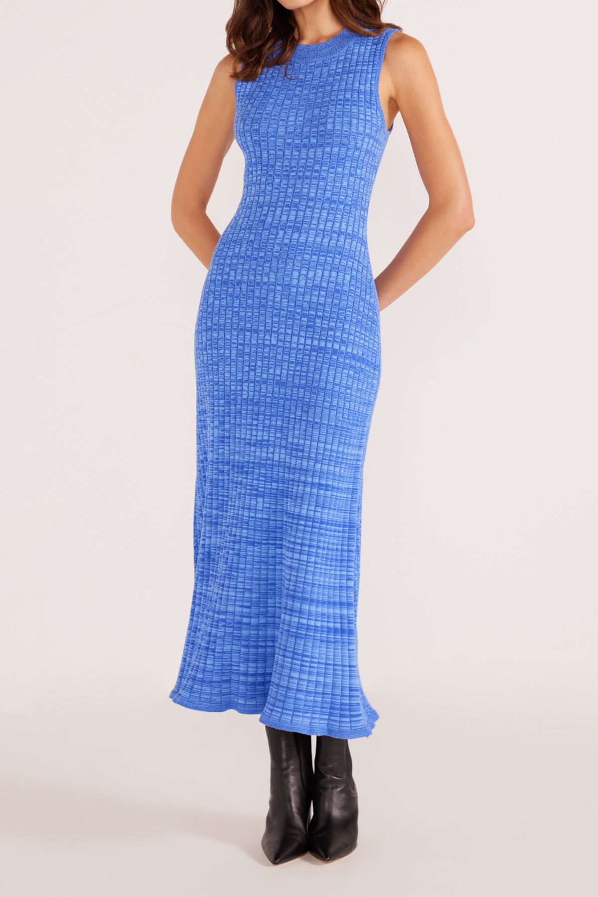 harper knit dress Rib Midi *XX-XXL* | Women's Clothing Dropped Waist Dress
