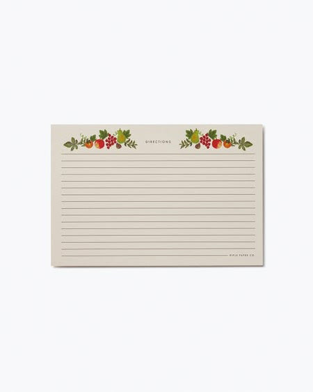 Harvest Recipe Cards Pack from rifle paper co