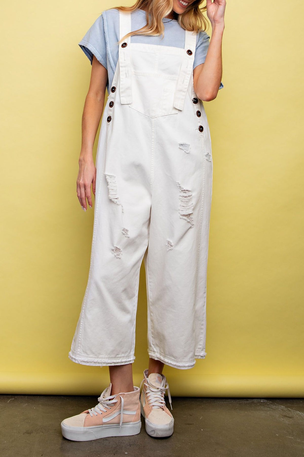 Hear Me Out Ecru Overalls *S-L* | Women’s Clothing | Personify ...