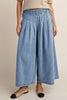 flowy culottes in a lightweight medium wash denim