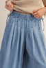 flowy culottes in a lightweight medium wash denim