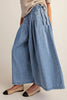 flowy culottes in a lightweight medium wash denim