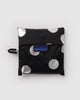 metallic standard baggu in silver polka dot