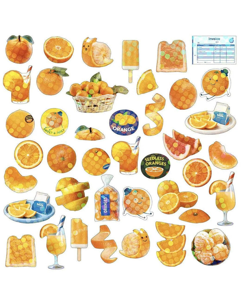 hologram sticker pack orange