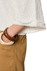 roomy button front sweater in chalk white