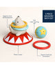 sensory bath toy set with a circus theme