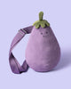 plush eggplant hip pack from jellycat, amuseable eggplant bum bag