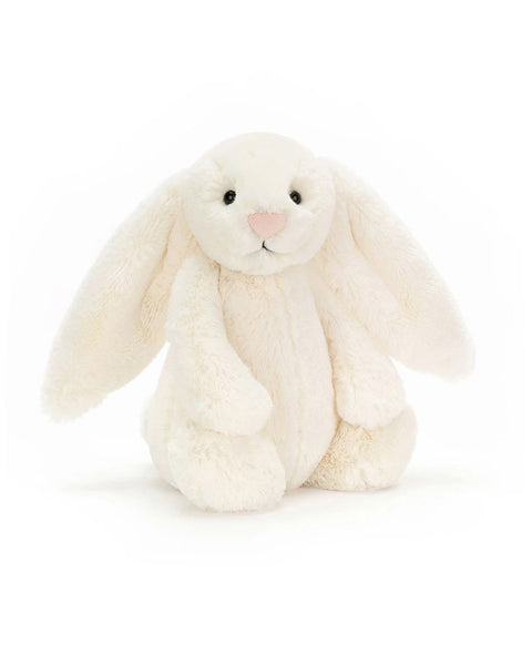 plush bunny in cream-colored fur
