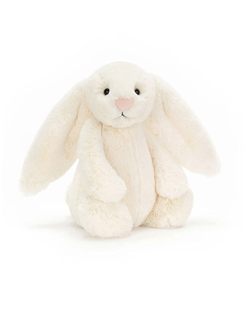 plush bunny in cream-colored fur