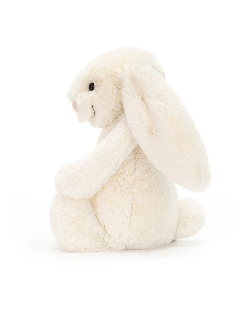 plush bunny in cream-colored fur