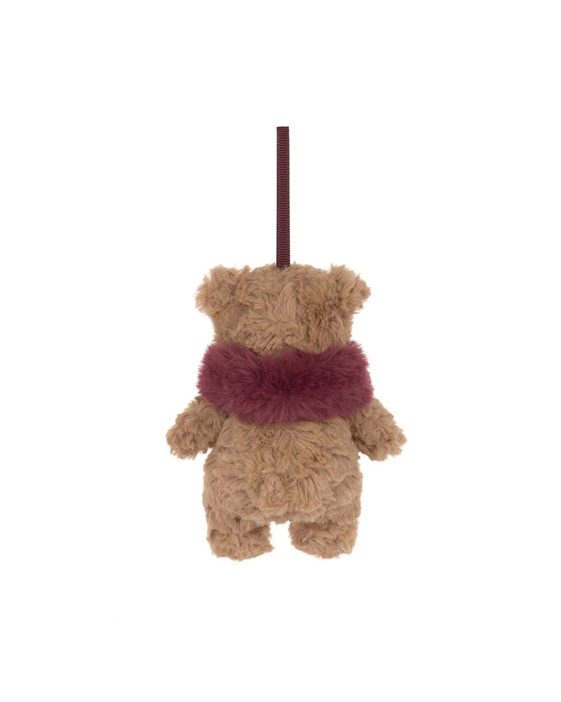 Bartholomew Bear Winter Warmer Decoration, plush ornament from jellycat
