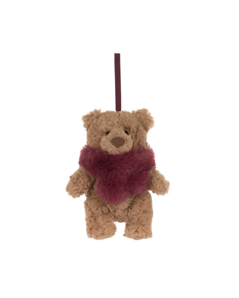 Bartholomew Bear Winter Warmer Decoration, plush ornament from jellycat