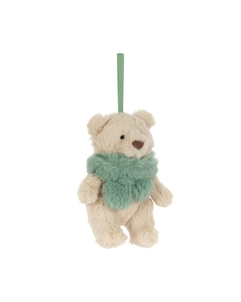 Bartholomew Bear Jr. Winter Warmer Decoration, plush ornament from jellycat