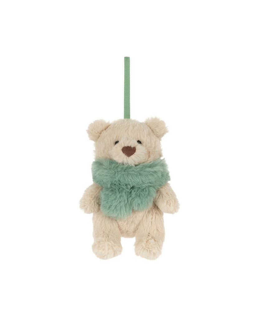 Bartholomew Bear Jr. Winter Warmer Decoration, plush ornament from jellycat