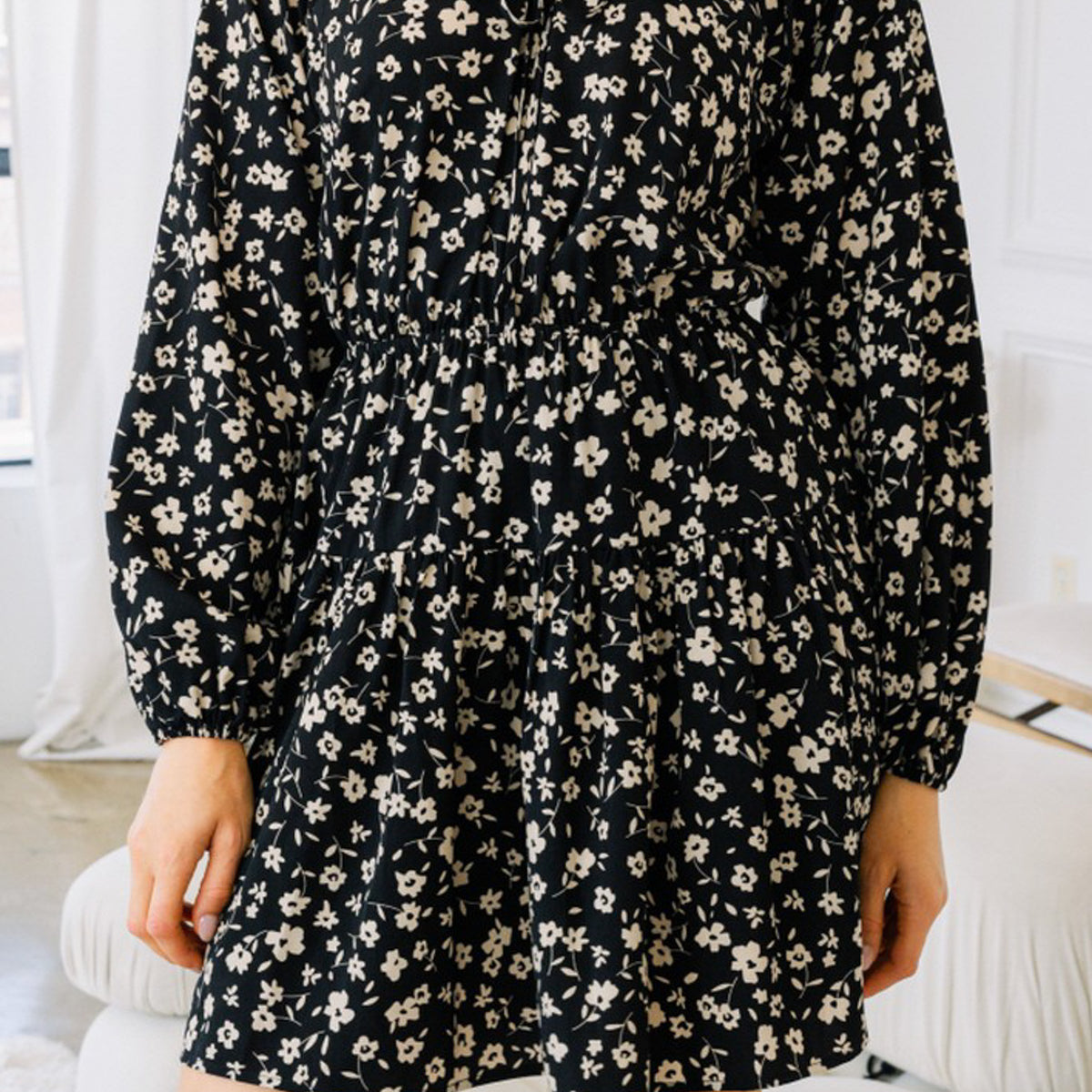 Josie Black and White Floral Dress *S-3XL* | Women's Clothing