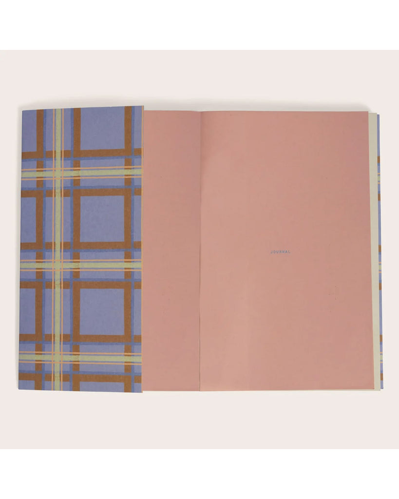 softcover journal, plaid