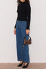 slim-fitting knit top in black with special pointelle detailing throughout