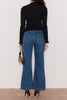 slim-fitting knit top in black with special pointelle detailing throughout