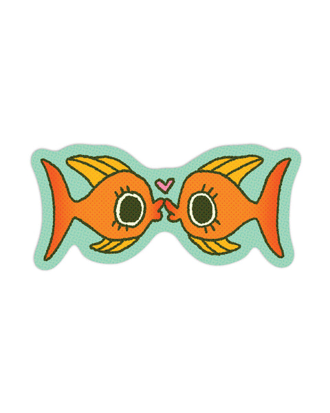 kissy fish vinyl sticker