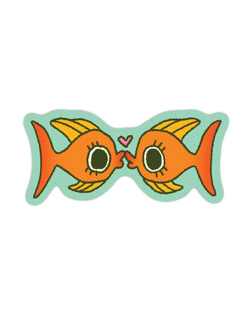 kissy fish vinyl sticker